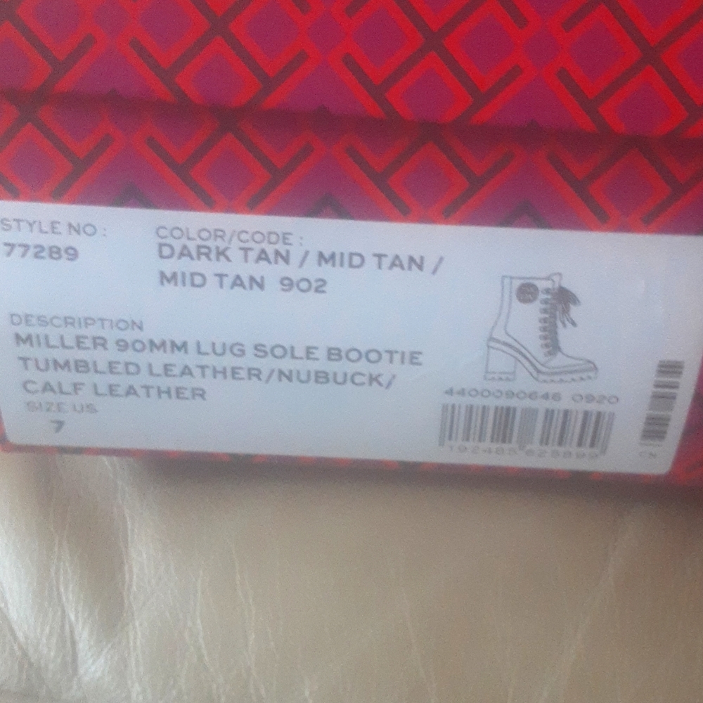 Tory Burch Miller Lug Sole Bootie size 7